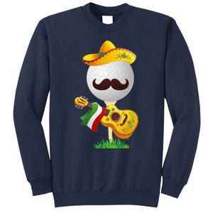 Funny Mexican Golf Ball Sombrero Guitar Cinco De Mayo Sweatshirt