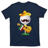 Funny Mexican Golf Ball Sombrero Guitar Cinco De Mayo T-Shirt