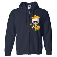 Funny Mexican Golf Ball Sombrero Guitar Cinco De Mayo Full Zip Hoodie