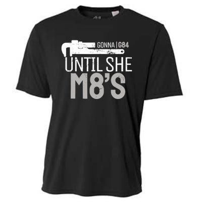 Funny Machinery G84 Until She M8's Machining for Machinists Cooling Performance Crew T-Shirt