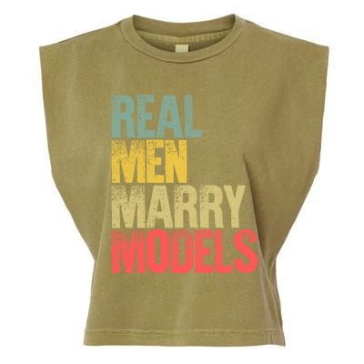 Funny Marriage Gift Real Marry Models Groom Gift Garment-Dyed Women's Muscle Tee