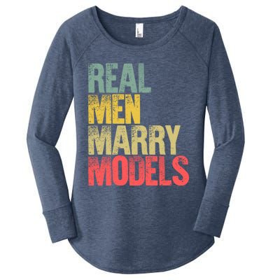 Funny Marriage Gift Real Marry Models Groom Gift Women's Perfect Tri Tunic Long Sleeve Shirt