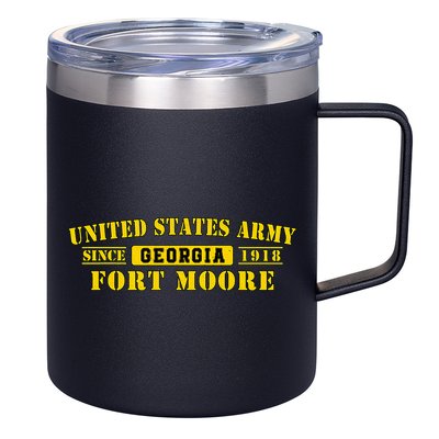 Fort Moore Georgia Ga Ft Moore Basic Combat Training 12oz Stainless Steel Coffee Mug