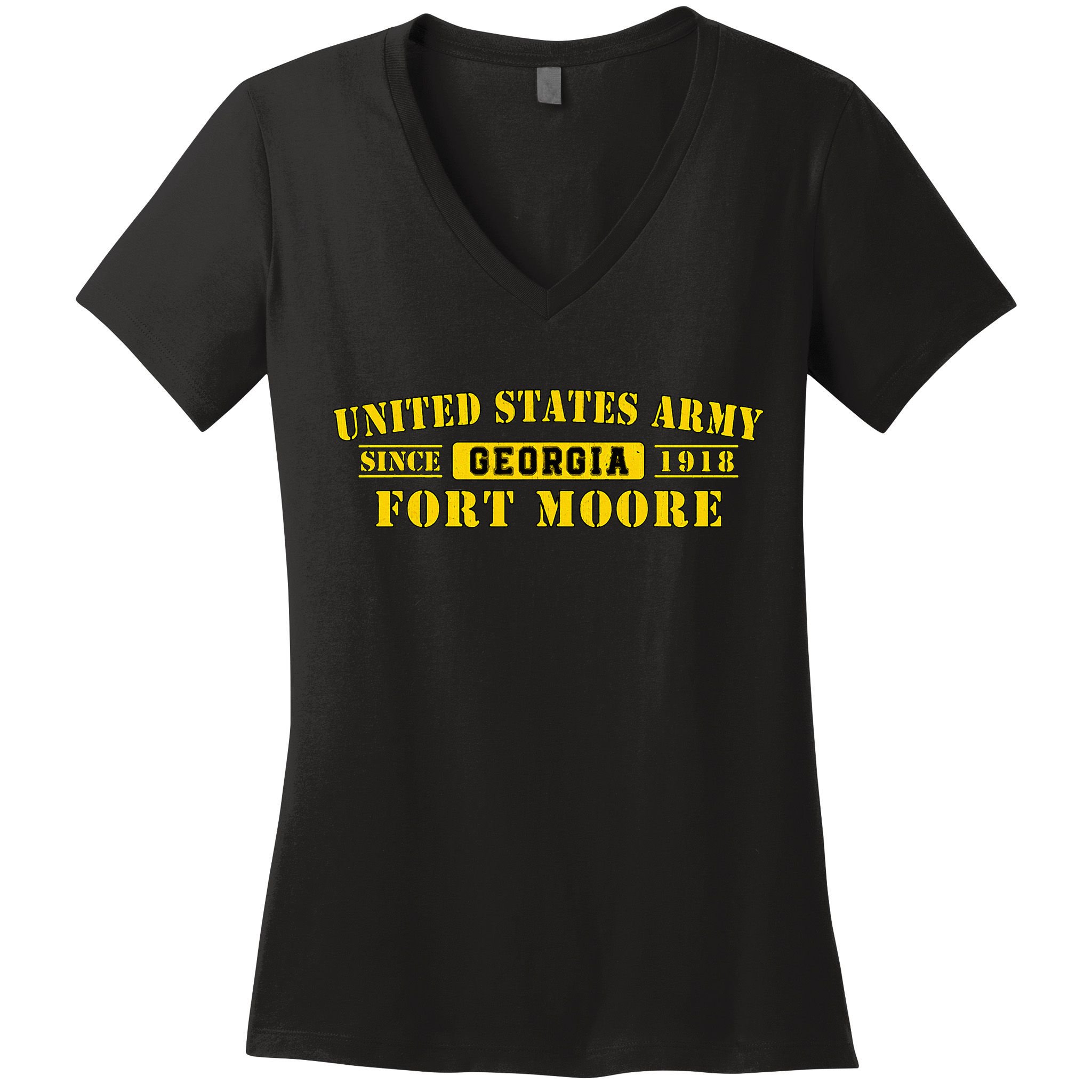 Fort Moore Georgia Ga Ft Moore Basic Combat Training Women's V-Neck T-Shirt
