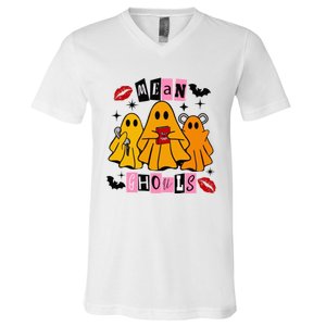 Funny Mean Ghouls Halloween Lover V-Neck T-Shirt