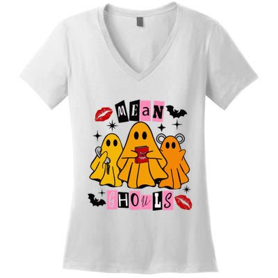 Funny Mean Ghouls Halloween Lover Women's V-Neck T-Shirt