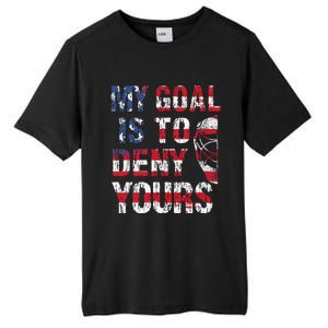 Funny My Goal Is To Deny Yours Hockey Goalie Ice Hockey (6) Tall Fusion ChromaSoft Performance T-Shirt