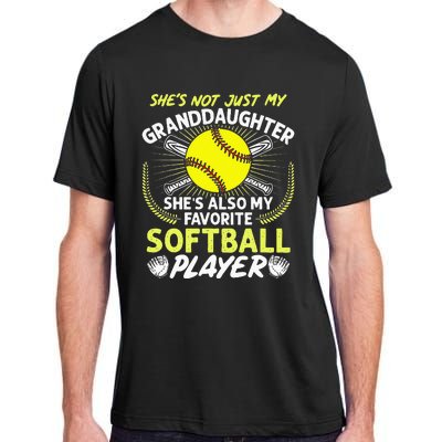 Funny My Granddaughter Shes Also My Favorite Softball Adult ChromaSoft Performance T-Shirt