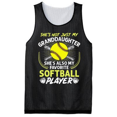 Funny My Granddaughter Shes Also My Favorite Softball Mesh Reversible Basketball Jersey Tank