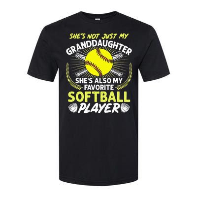 Funny My Granddaughter Shes Also My Favorite Softball Softstyle CVC T-Shirt