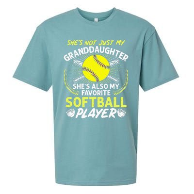 Funny My Granddaughter Shes Also My Favorite Softball Sueded Cloud Jersey T-Shirt