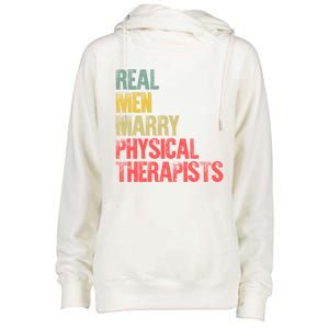 Funny Marriage Great Gift Real Marry Physical Therapists Gift Womens Funnel Neck Pullover Hood