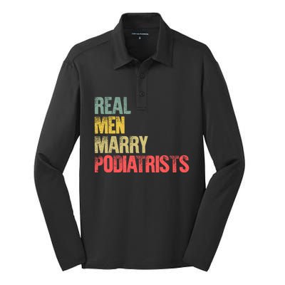 Funny Marriage Gift Real Marry Podiatrists Groom Gift Silk Touch Performance Long Sleeve Polo