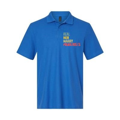 Funny Marriage Gift Real Marry Podiatrists Groom Gift Softstyle Adult Sport Polo