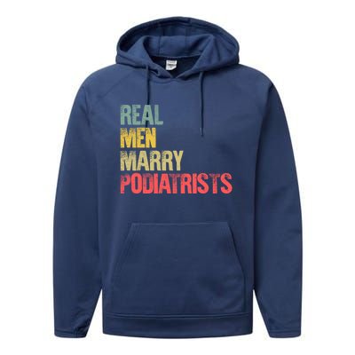 Funny Marriage Gift Real Marry Podiatrists Groom Gift Performance Fleece Hoodie