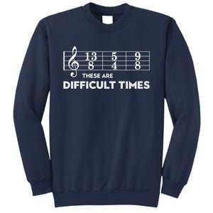 Funny Musician Gift These Are Difficult Times Gift Sweatshirt