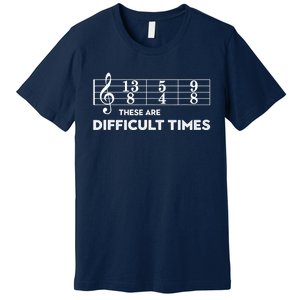 Funny Musician Gift These Are Difficult Times Gift Premium T-Shirt