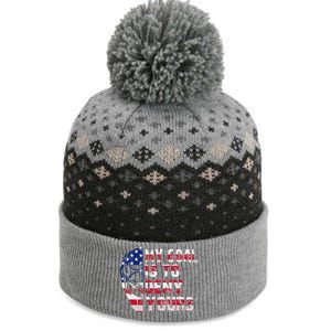 Funny My Goal Is To Deny Yours Hockey Goalie Ice Hockey The Baniff Cuffed Pom Beanie