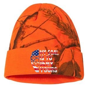 Funny My Goal Is To Deny Yours Hockey Goalie Ice Hockey Kati Licensed 12" Camo Beanie