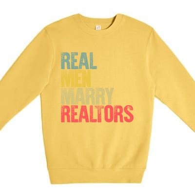 Funny Marriage Gift Real Marry Realtors Groom Gift Premium Crewneck Sweatshirt