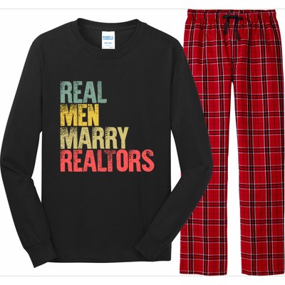 Funny Marriage Gift Real Marry Realtors Groom Gift Long Sleeve Pajama Set