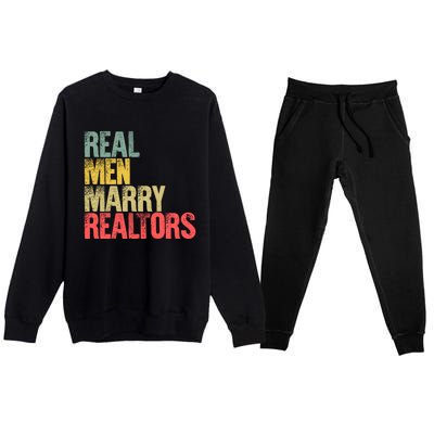 Funny Marriage Gift Real Marry Realtors Groom Gift Premium Crewneck Sweatsuit Set