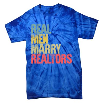 Funny Marriage Gift Real Marry Realtors Groom Gift Tie-Dye T-Shirt