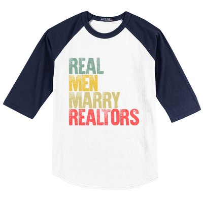 Funny Marriage Gift Real Marry Realtors Groom Gift Baseball Sleeve Shirt