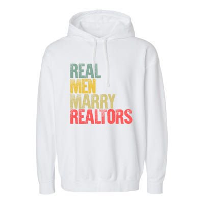 Funny Marriage Gift Real Marry Realtors Groom Gift Garment-Dyed Fleece Hoodie