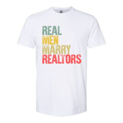 Funny Marriage Gift Real Marry Realtors Groom Gift Softstyle CVC T-Shirt