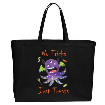 Fun Monster Gift – No Tricks Just Treats Cute Gift Cotton Canvas Jumbo Tote