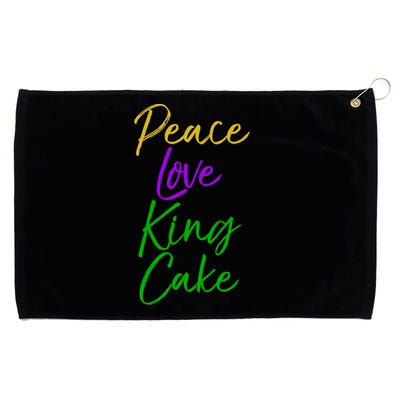 Funny Mardi Gras Funny Gift Party Quote Cute Peace Love King Cake Cool Gift Grommeted Golf Towel