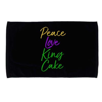 Funny Mardi Gras Funny Gift Party Quote Cute Peace Love King Cake Cool Gift Microfiber Hand Towel