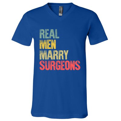 Funny Marriage Gift Real Marry Surgeons Groom Gift V-Neck T-Shirt