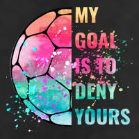 Funny My Goal Is To Deny Yours Soccer Goalie Defender Gift 7 Panel Mesh Trucker Snapback Hat