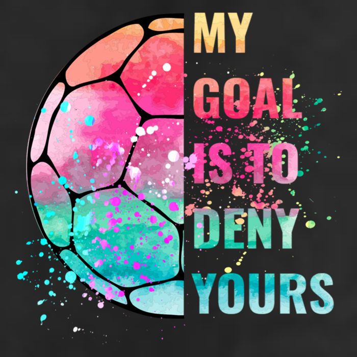 Funny My Goal Is To Deny Yours Soccer Goalie Defender Gift 7 Panel Mesh Trucker Snapback Hat