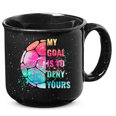 Funny My Goal Is To Deny Yours Soccer Goalie Defender Gift 15oz Campfire Ceramic Mug
