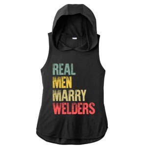 Funny Marriage Gift Real Marry Welders Groom Meaningful Gift Ladies PosiCharge Tri-Blend Wicking Draft Hoodie Tank