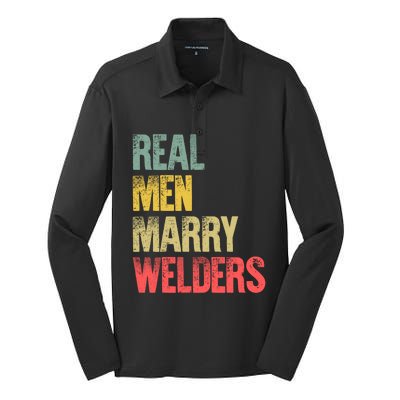 Funny Marriage Gift Real Marry Welders Groom Meaningful Gift Silk Touch Performance Long Sleeve Polo