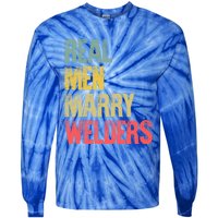 Funny Marriage Gift Real Marry Welders Groom Meaningful Gift Tie-Dye Long Sleeve Shirt