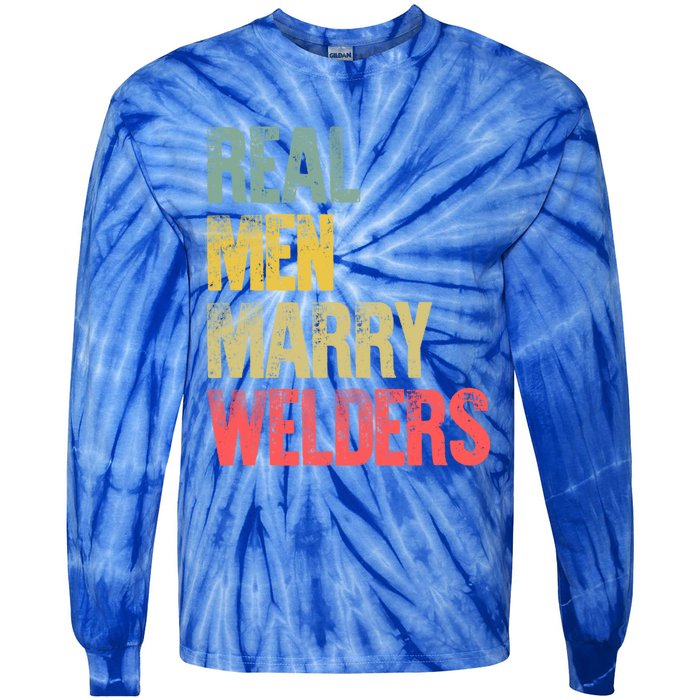 Funny Marriage Gift Real Marry Welders Groom Meaningful Gift Tie-Dye Long Sleeve Shirt