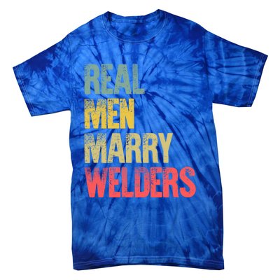 Funny Marriage Gift Real Marry Welders Groom Meaningful Gift Tie-Dye T-Shirt