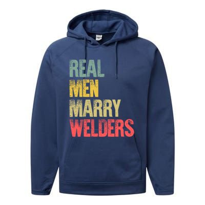 Funny Marriage Gift Real Marry Welders Groom Meaningful Gift Performance Fleece Hoodie