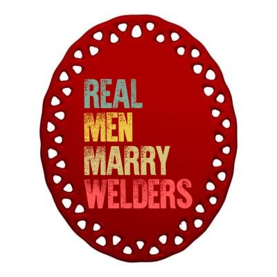 Funny Marriage Gift Real Marry Welders Groom Meaningful Gift Ceramic Oval Ornament