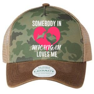 Funny Michigan Gift Somebody In Michigan Loves Me YOOPER Gift Legacy Tie Dye Trucker Hat