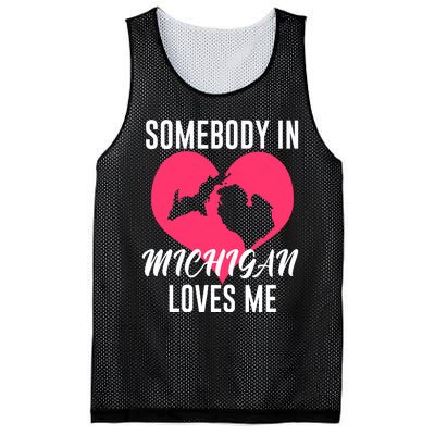 Funny Michigan Gift Somebody In Michigan Loves Me YOOPER Gift Mesh Reversible Basketball Jersey Tank