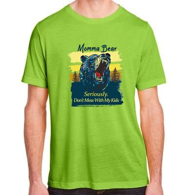 Funny Momma Grizzly Bear Attack Funny Gift Adult ChromaSoft Performance T-Shirt