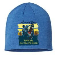 Funny Momma Grizzly Bear Attack Funny Gift Sustainable Beanie