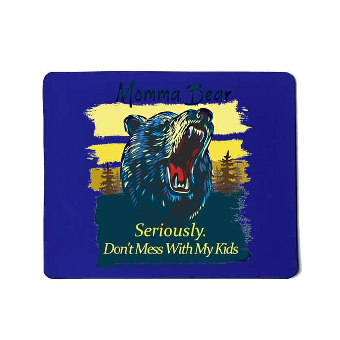 Funny Momma Grizzly Bear Attack Funny Gift Mousepad