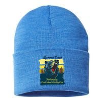 Funny Momma Grizzly Bear Attack Funny Gift Sustainable Knit Beanie